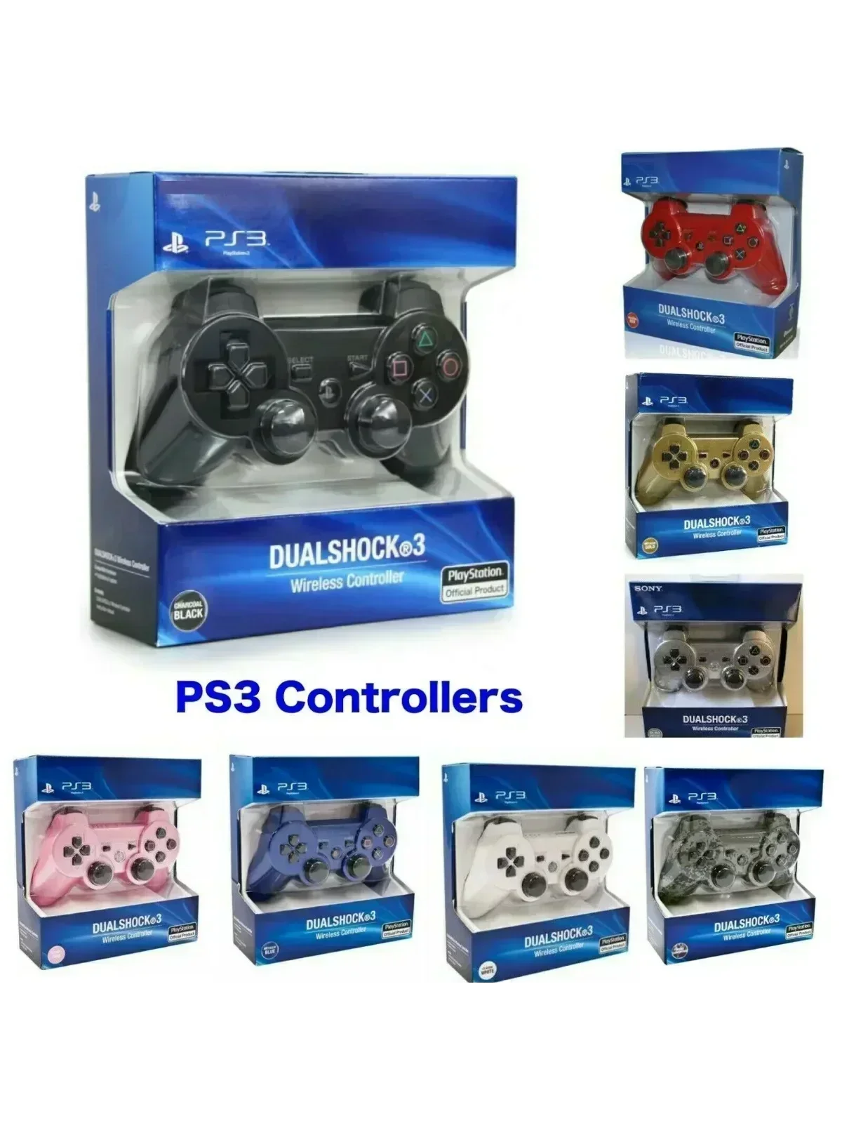 Gaming Console In - จอยสติ๊กเกมไร้สายบลูทูธสำหรับเครื่องเล่นเกม Sony PS3 คอนโทรลเลอร์ Playstation 3