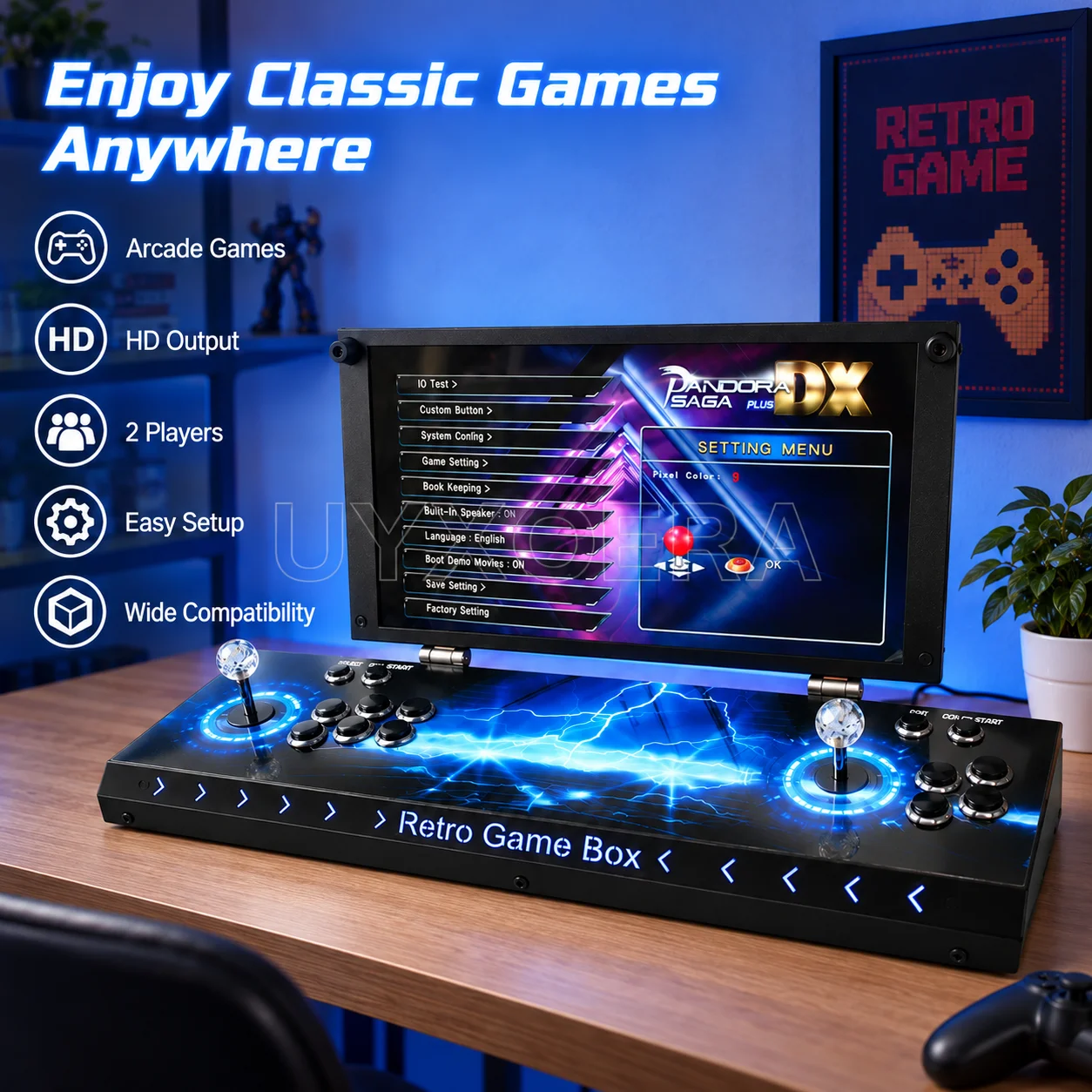17.5 นิ้ว ระบบเกมอาร์เคดย้อนยุ - Gaming Console Display Case บทวิจารณ์และราคา