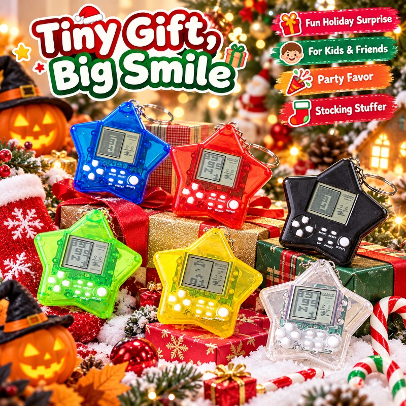 เครื่องเล่นเกม Tetris สไตล์คลา - Gaming Console Keychain บทวิจารณ์และราคา